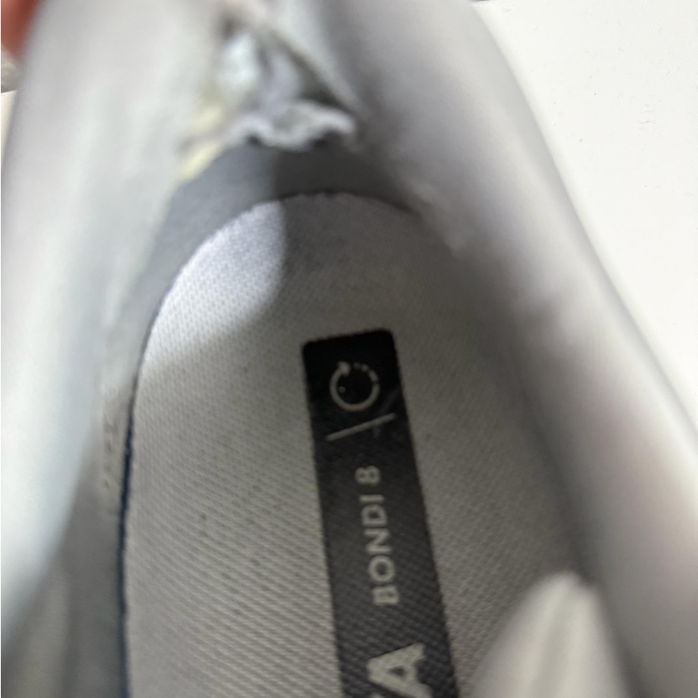 Hoka bondi 8 Gray Running Shoes - Picture 3 of 6